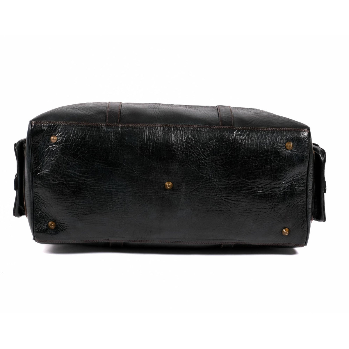 Leather Duffle Bag, Weekender Black Leather Travel Bag