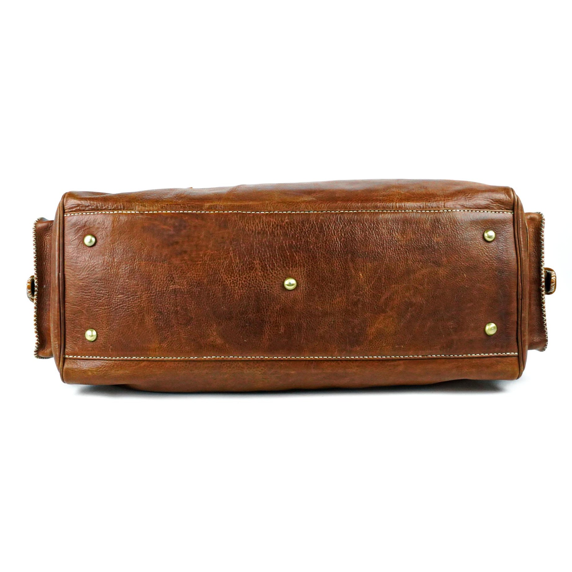 Hand Stitched Vintage Brown Travel Leather Bag