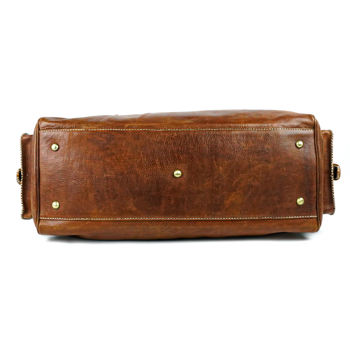 Hand Stitched Vintage Brown Travel Leather Bag