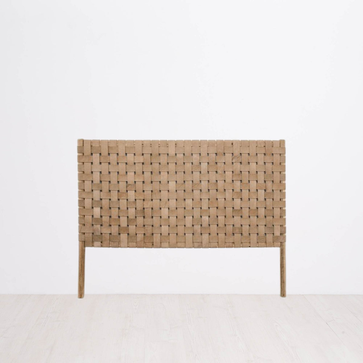 King leather headboard, a luxurious focal point.
