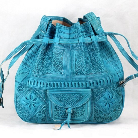 Genuine Leather Tote Bag, Vintage Hippie, Shoulder Bag, Boho Style