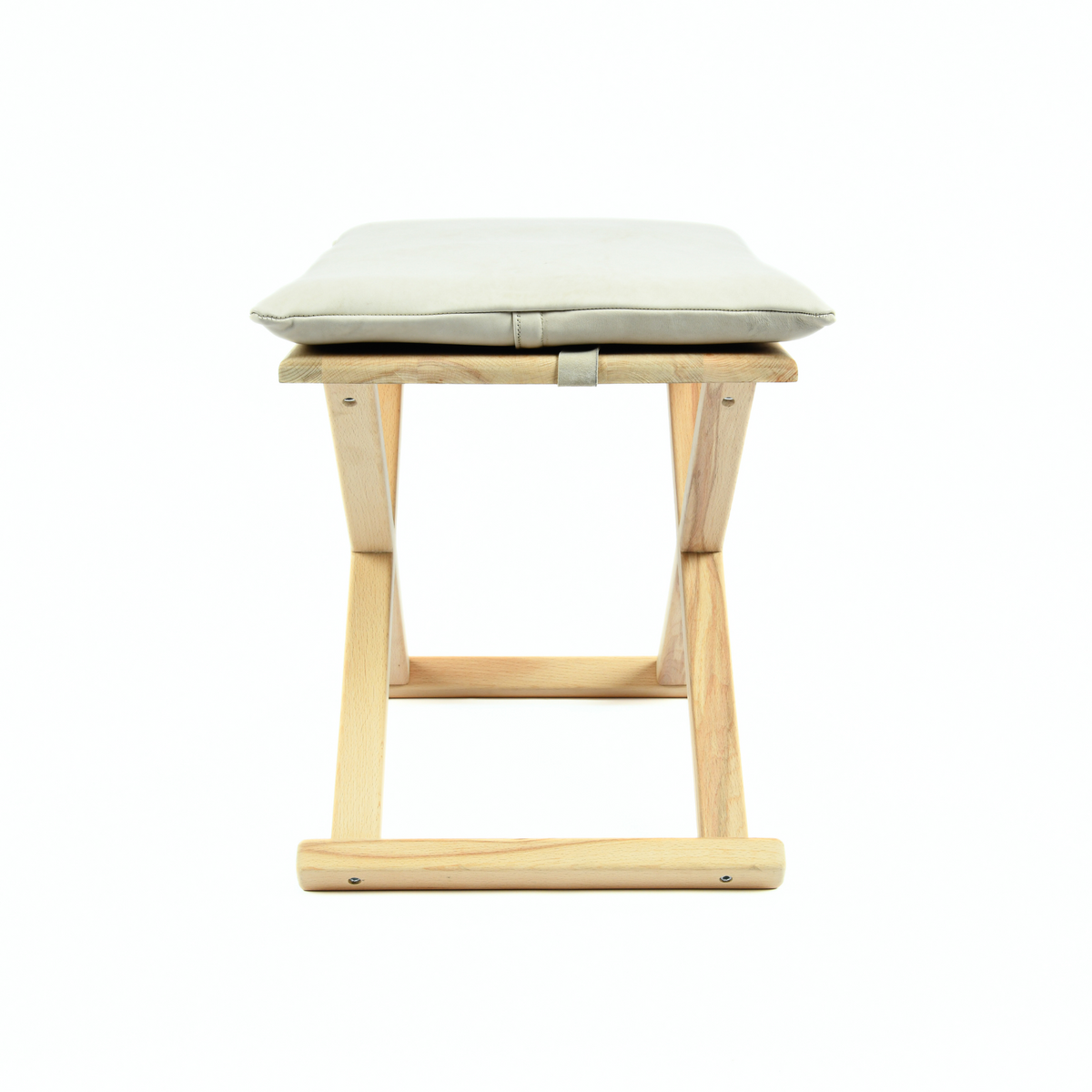 Handcrafted Natural Wood and Leather Multipurpose X Stool & CoffeeTable The Versatile 2-in-1 Solution