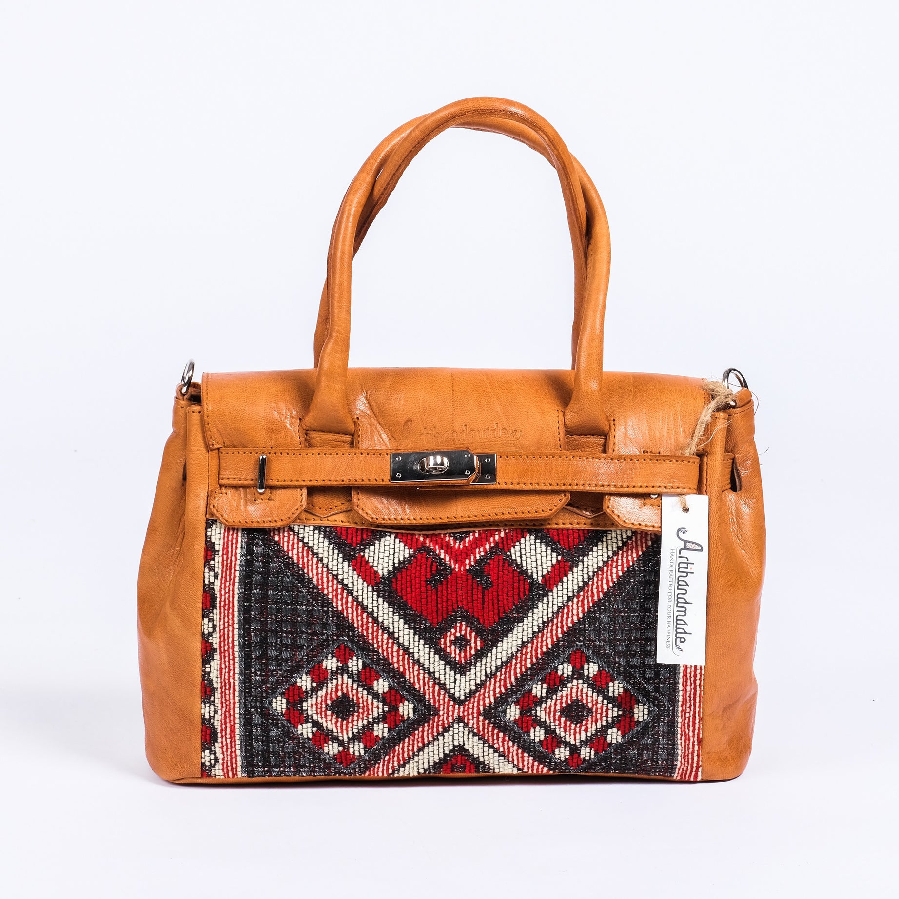 Premium Set of 3 Leather Kilim Travel Bags - Unique and Stylish