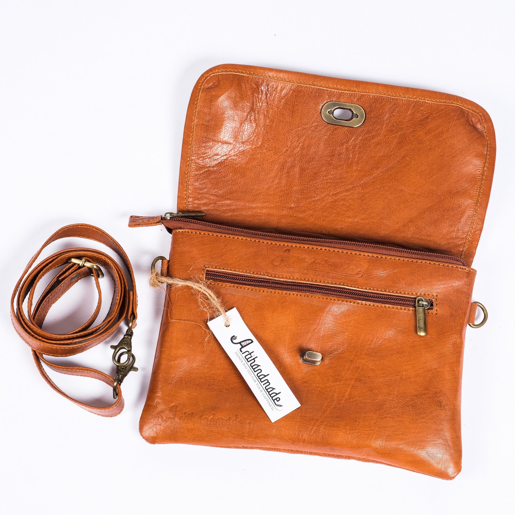 Premium Set of 4 Leather Kilim Bags - Unique and Stylish