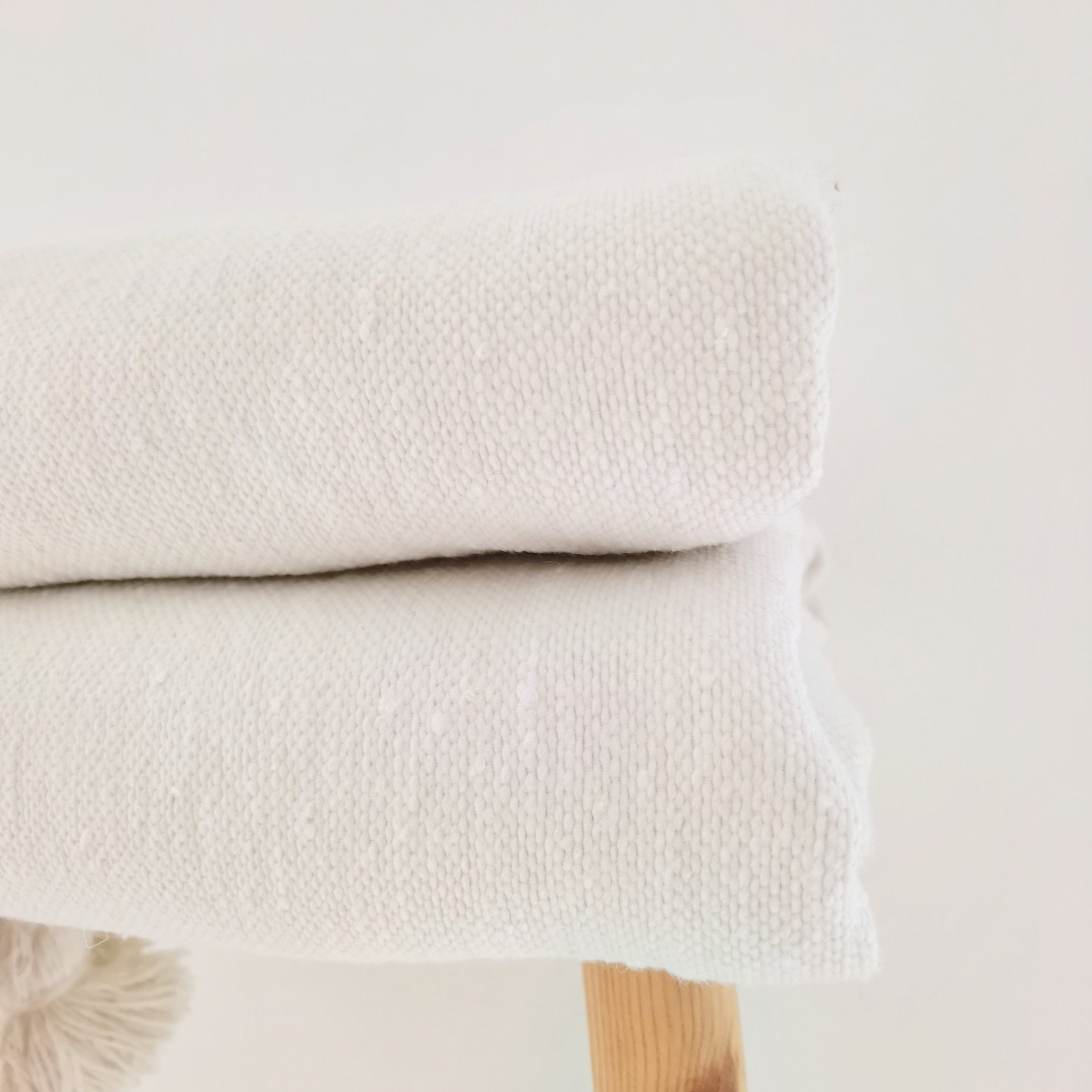 Handmade Moroccan Blanket Throw White - artihandmade