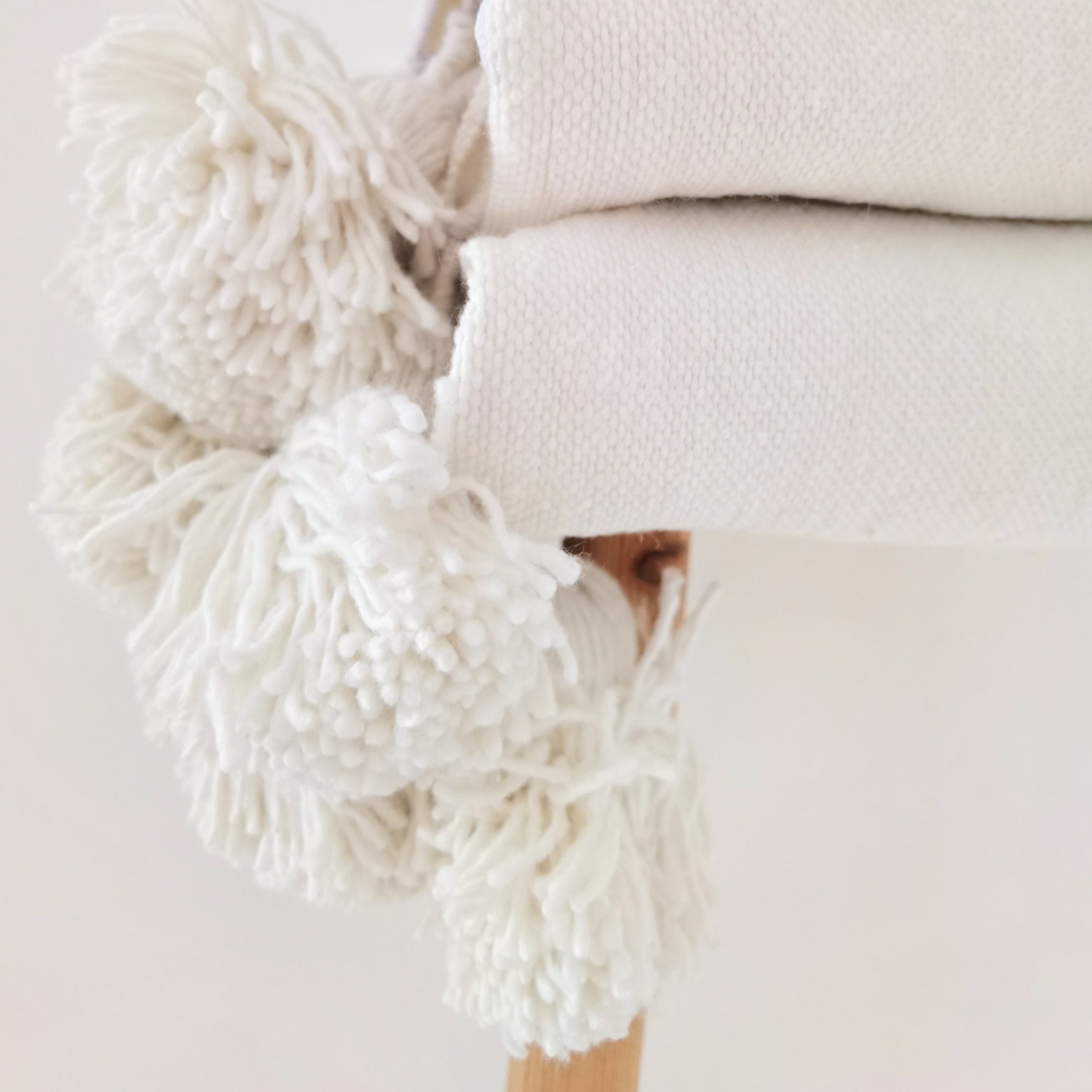 Handmade Moroccan Blanket Throw White - artihandmade