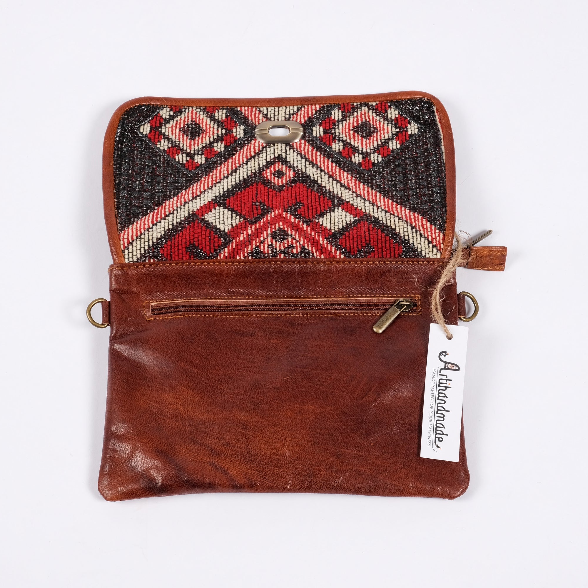 Premium Set of 3 Leather Kilim Travel Bags - Unique and Stylish